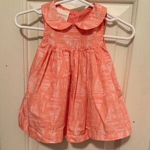 Coral Sleeveless Sailboat Dress with matching bloomer